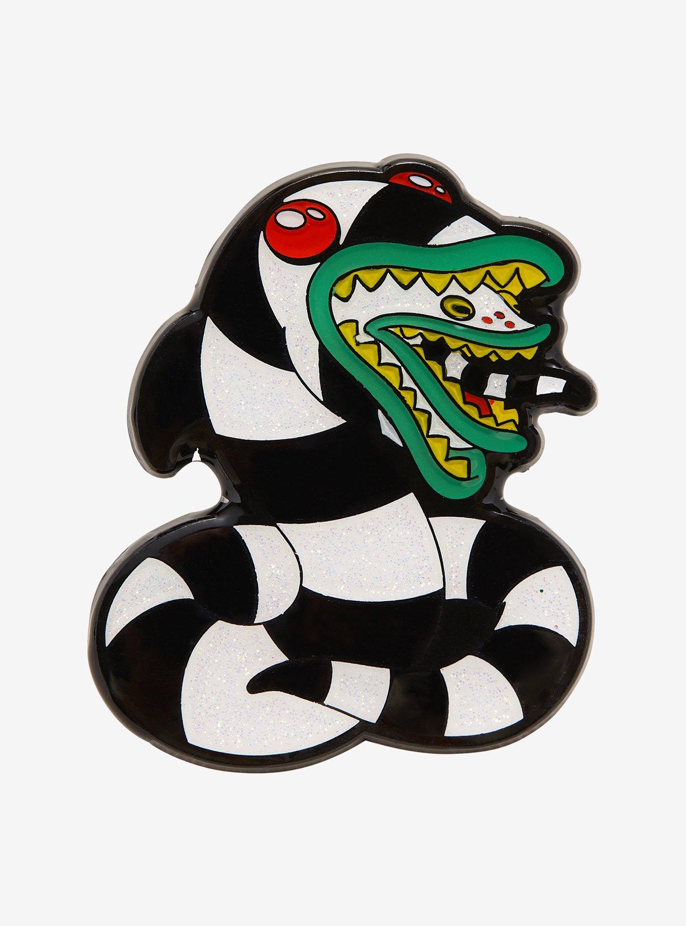 Beetlejuice Sandworm Glitter Enamel Pin - BoxLunch Exclusive, , hi-res