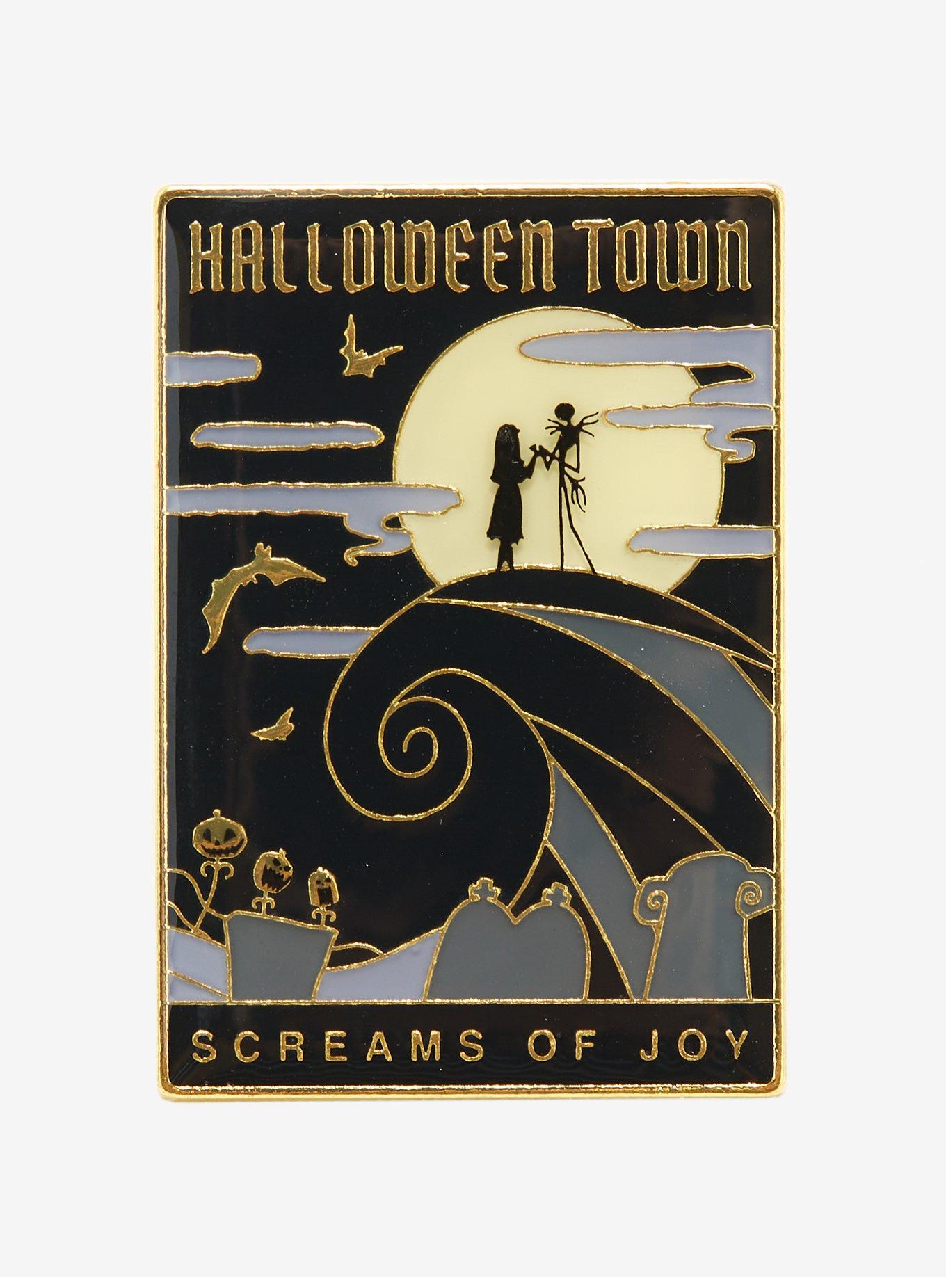 Disney The Nightmare Before Christmas Halloween Town Tourism Enamel Pin - BoxLunch Exclusive, , hi-res