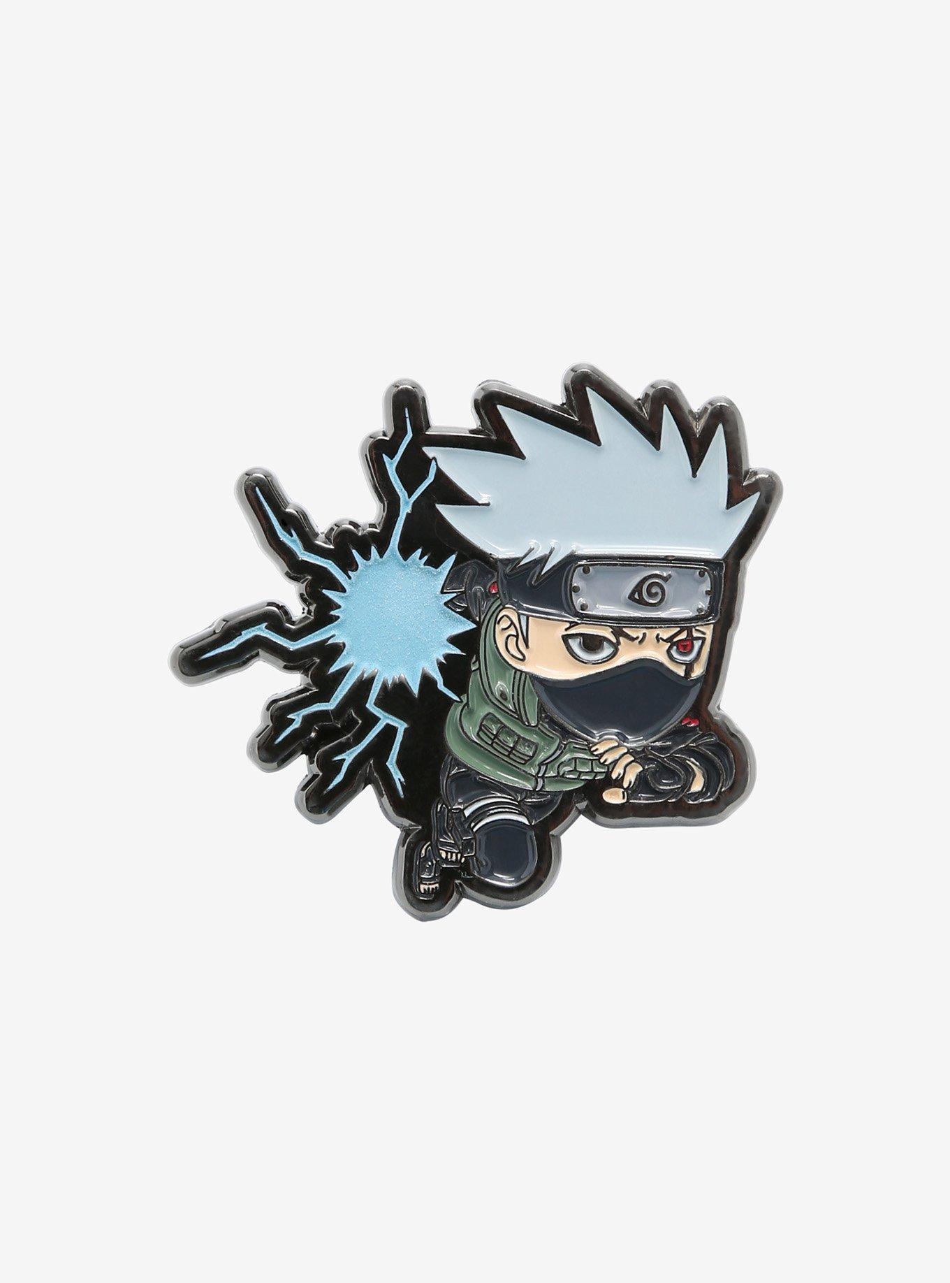 Naruto Shippuden Kakashi Hatake Glow-in-the-Dark Enamel Pin - BoxLunch Exclusive, , hi-res