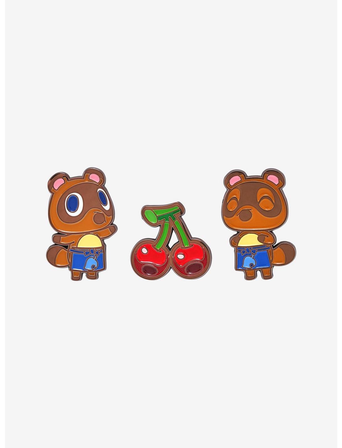 Nintendo Animal Crossing: New Horizons Timmy & Tommy Cherries Enamel Pin Set - BoxLunch Exclusive, , hi-res