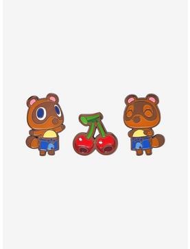 Nintendo Animal Crossing: New Horizons Timmy & Tommy Cherries Enamel Pin Set - BoxLunch Exclusive, , hi-res