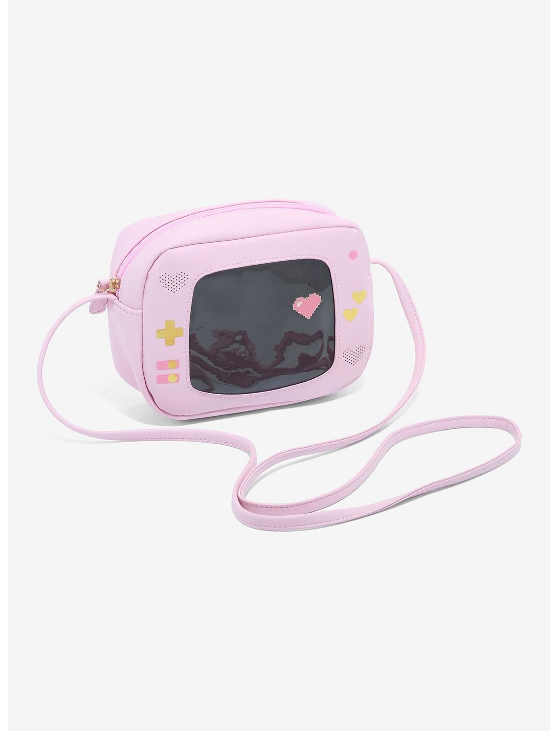 Pink Game Console Pin Collector Crossbody Bag, , hi-res