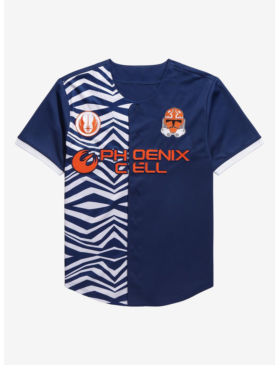 Her Universe Star Wars: The Clone Wars Ahsoka Tano Phoenix Cell Baseball Jersey - BoxLunch Exclusive, BLUE, hi-res