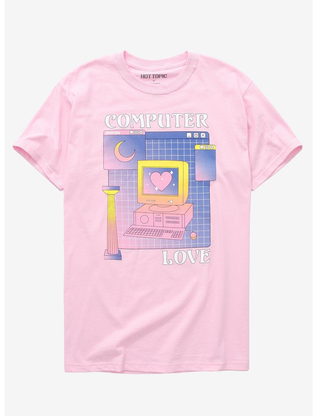 Computer Love Pink T-Shirt, PINK, hi-res