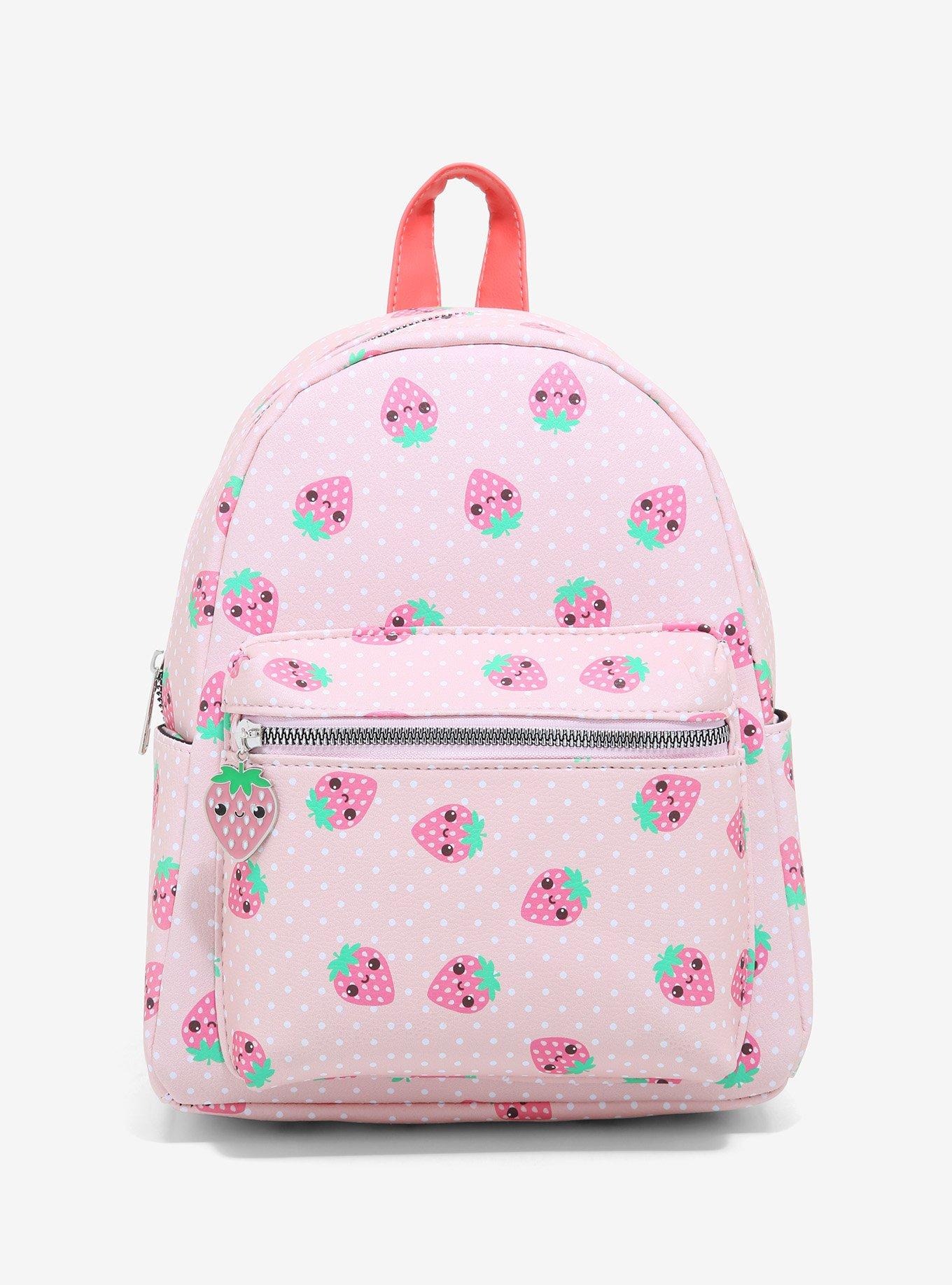 Kawaii Strawberry Mini Backpack