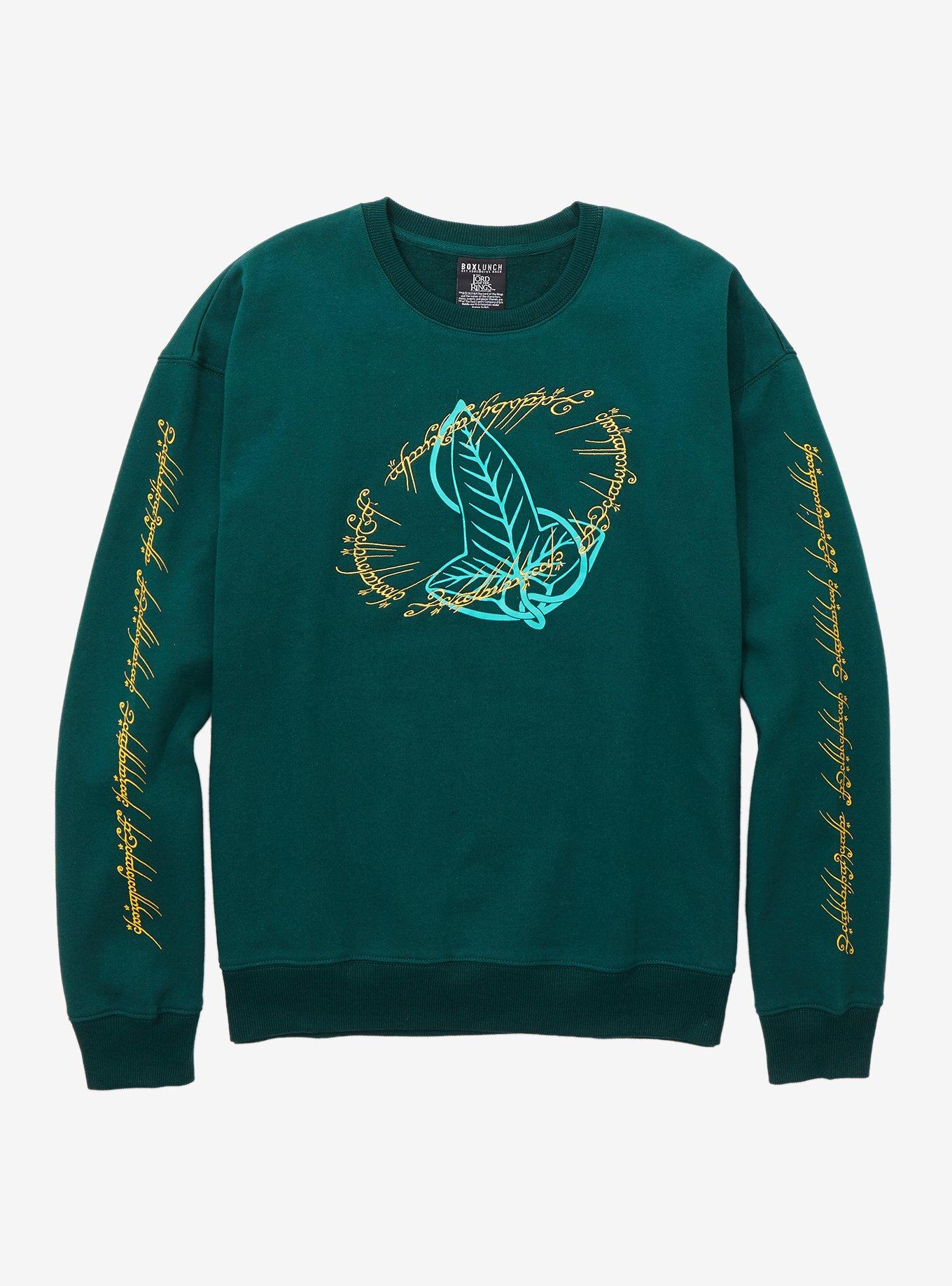 Lord of the Rings Leaves of Lorien Ring Verse Crewneck BoxLunch Exclusive