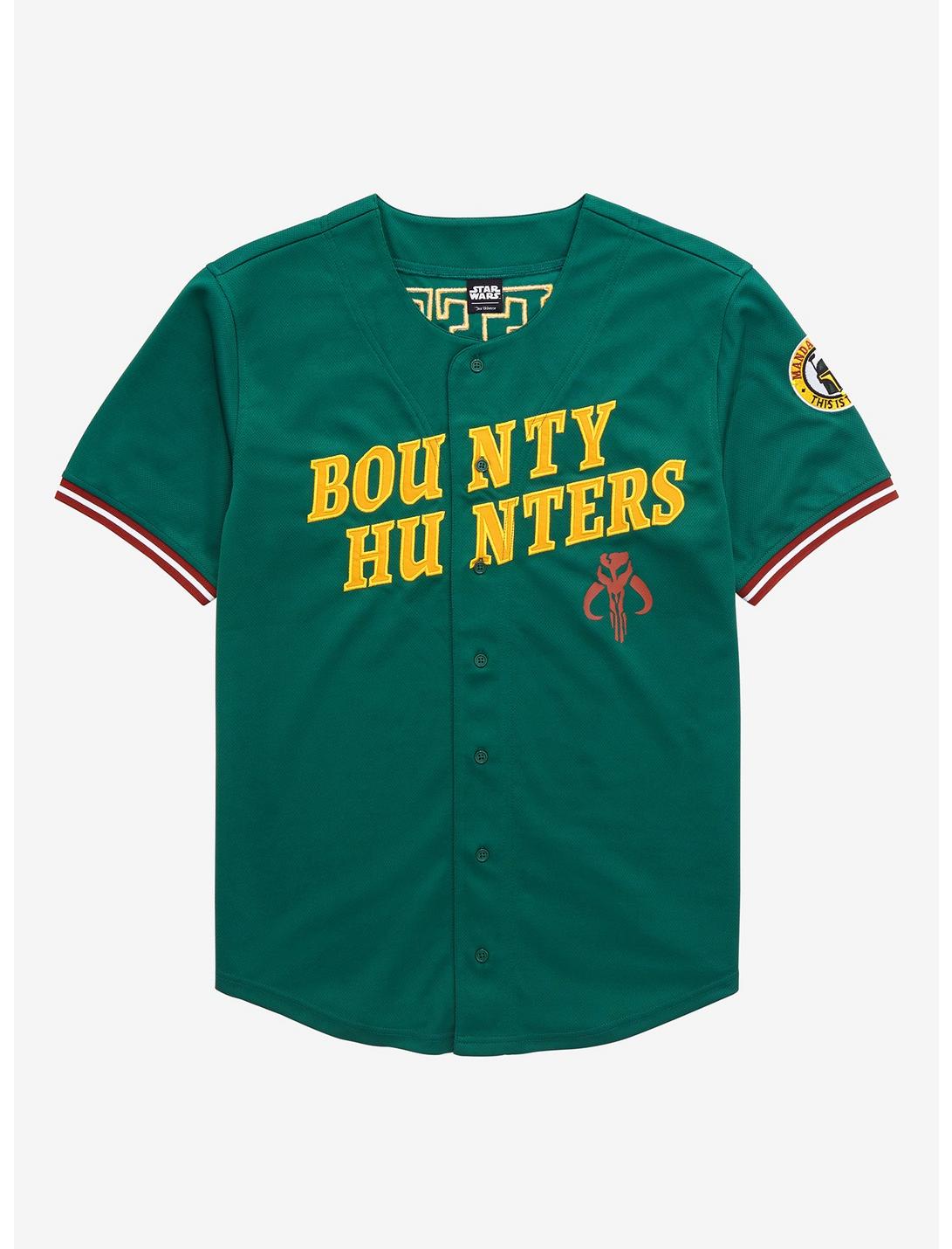 Our Universe Star Wars Bounty Hunters Boba Fett Baseball Jersey - BoxLunch Exclusive, DARK GREEN, hi-res