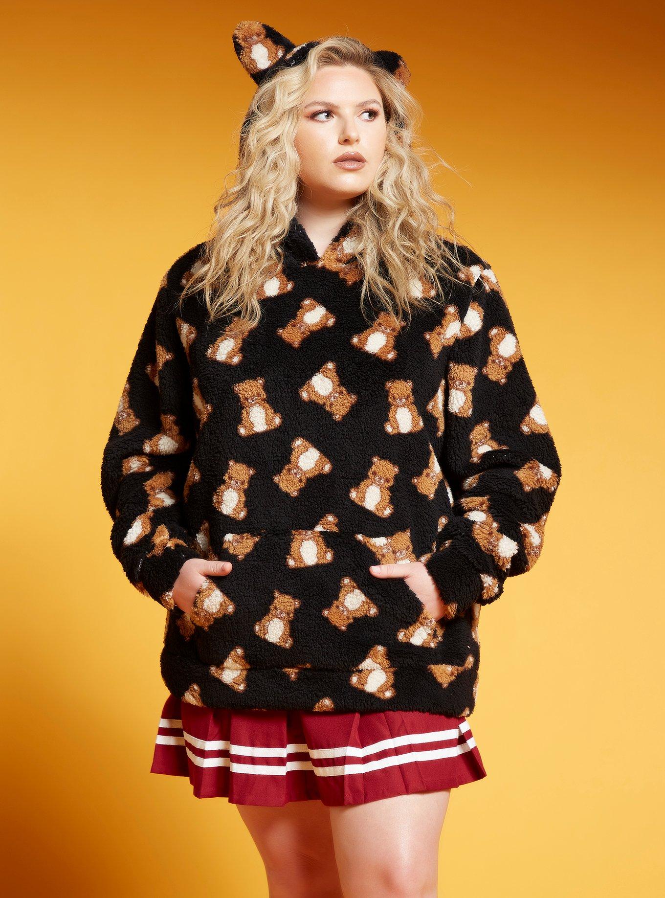 Plus size teddy 2025 bear hoodie