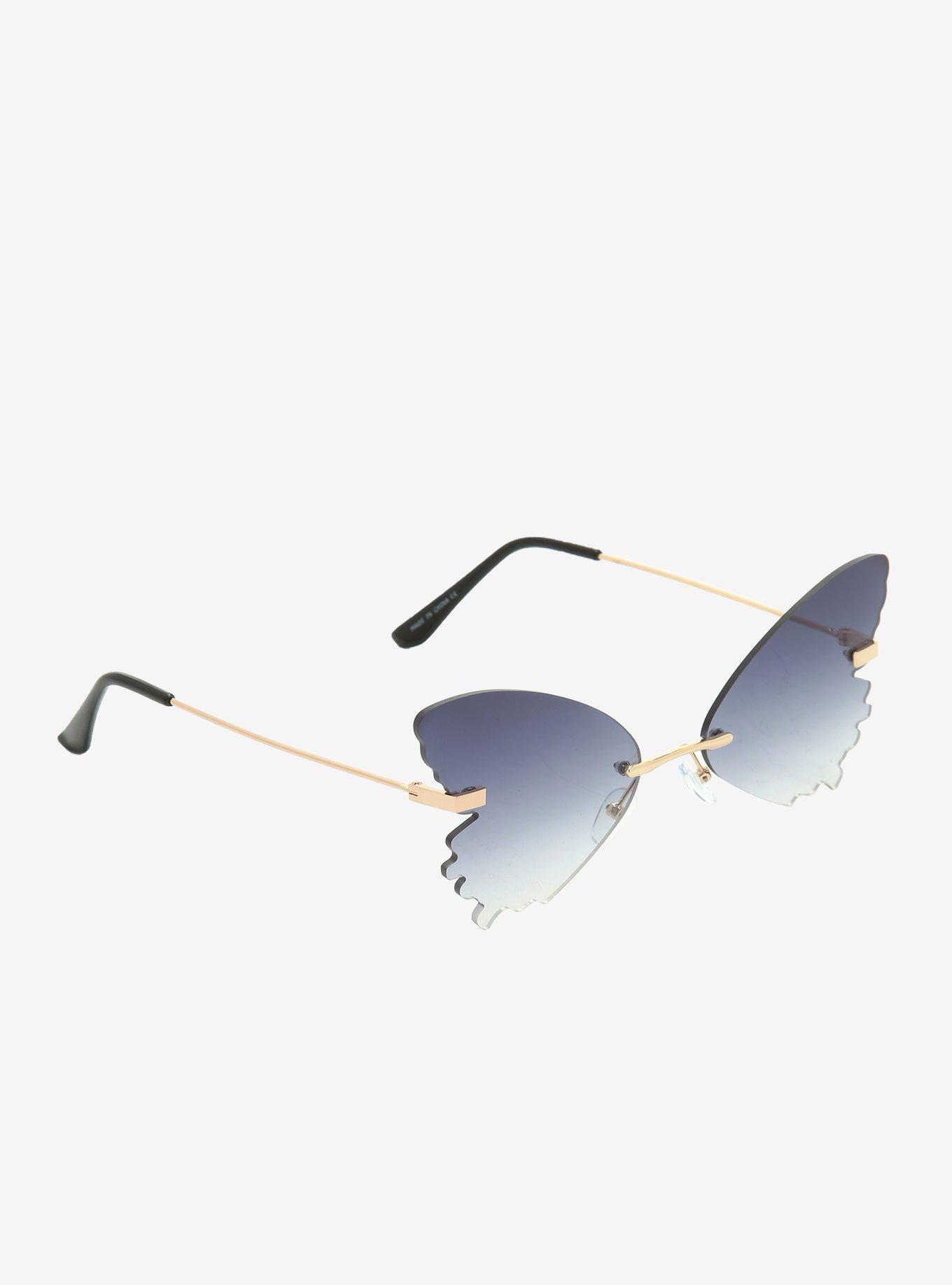 Big Frame Butterfly Sunglasses - Black