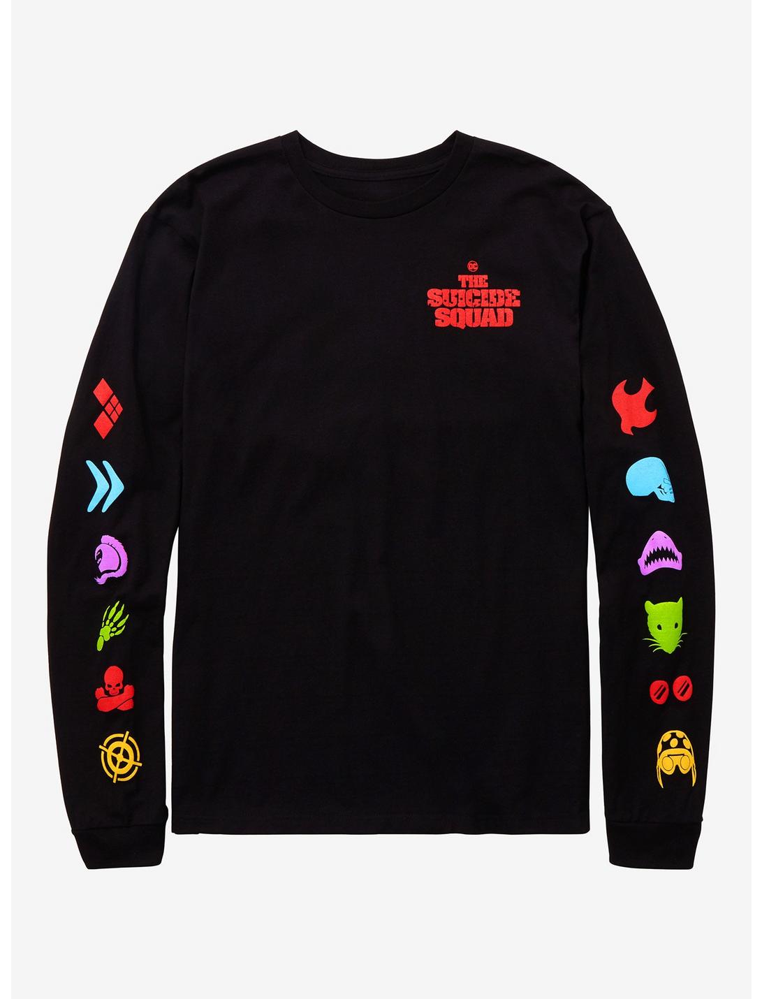 The Suicide Squad Icons Long Sleeve T-Shirt, BLACK, hi-res