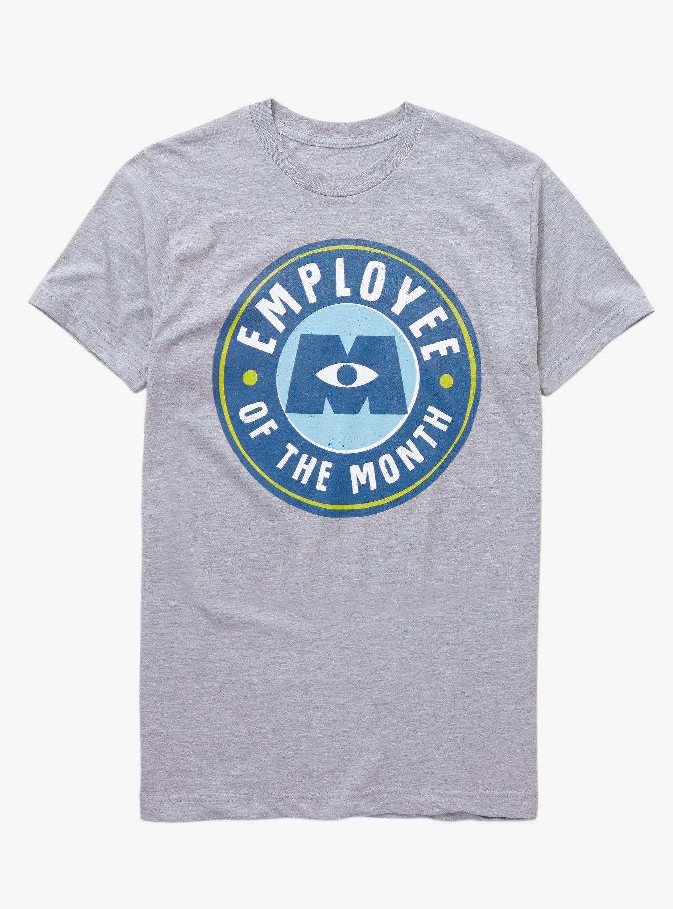 Disney Pixar Monsters, Inc. Employee of the Month T-Shirt - BoxLunch Exclusive, GREY HEATHER, hi-res