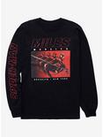 Marvel Spider-Man Miles Morales Swinging Long Sleeve T-Shirt - BoxLunch Exclusive, BLACK, hi-res