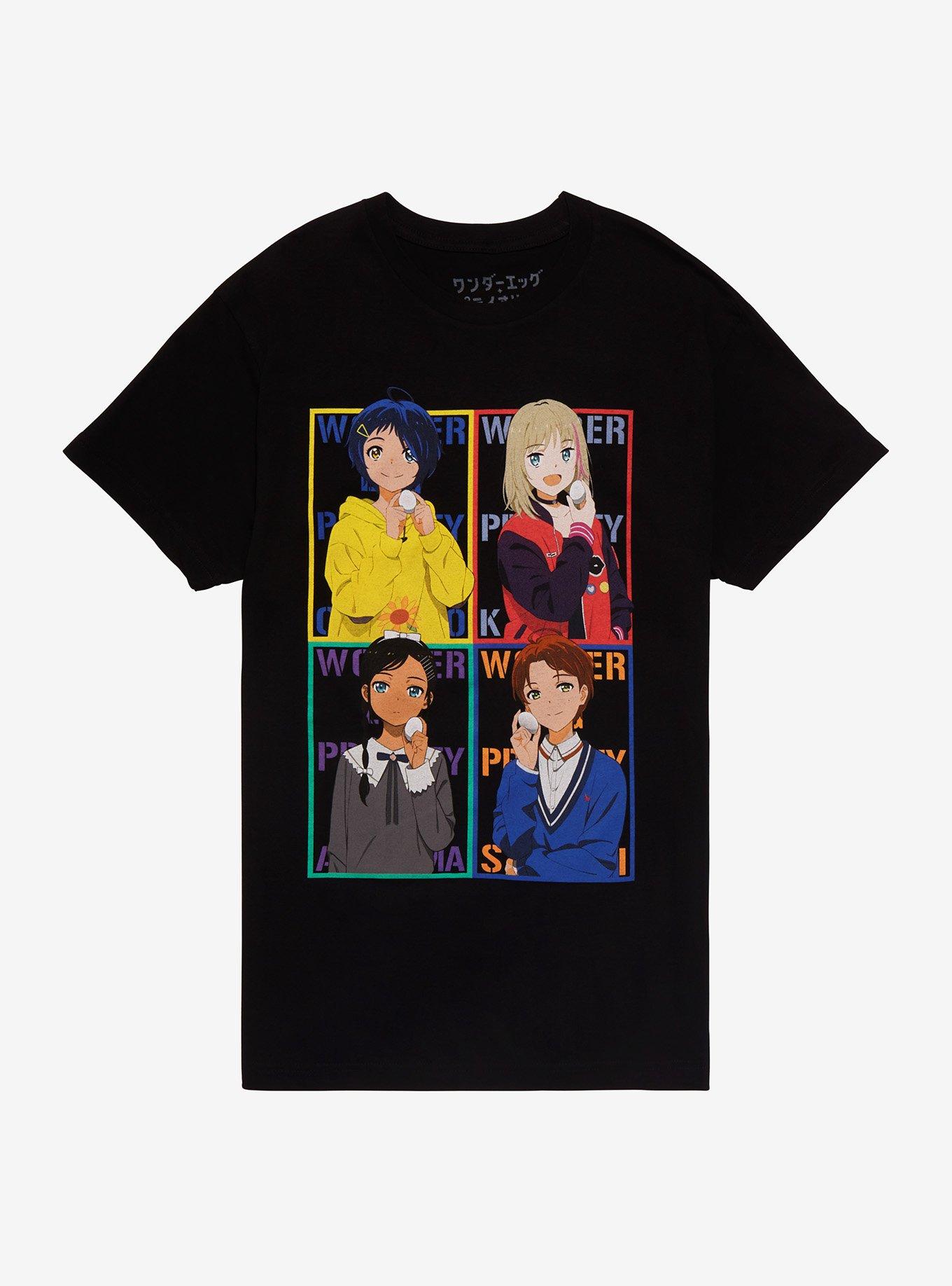 Wonder Egg Priority Box Panel T-Shirt, BLACK, hi-res