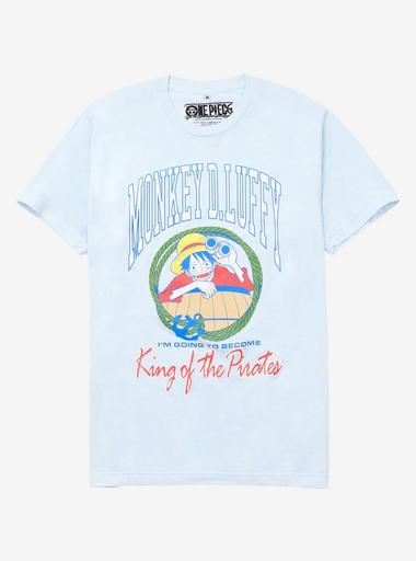 WhyKiki Ruffy Logo Maglietta da Uomo Luffy Zoro One Nami Lysop Piece
