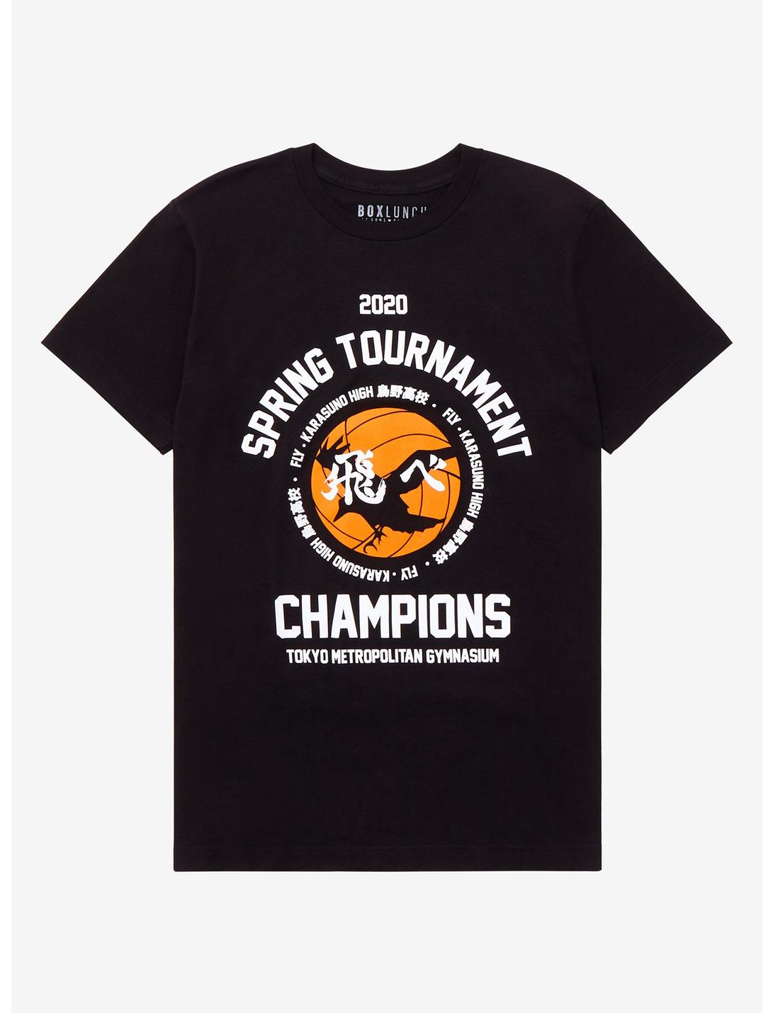 Haikyu!! Karasuno High Spring Tournament Champions T-Shirt - BoxLunch Exclusive, BLACK, hi-res