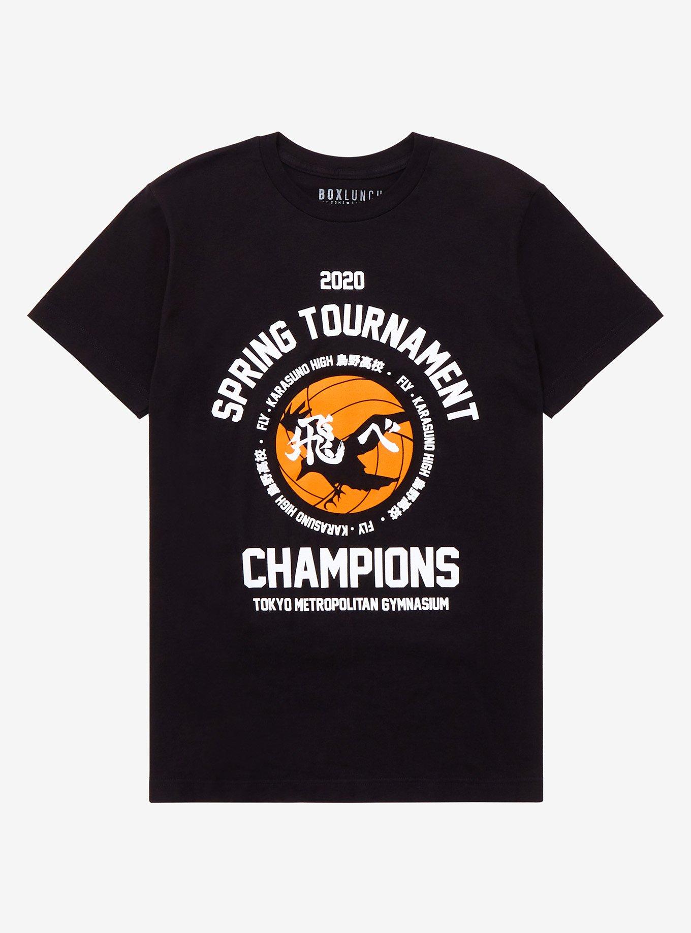 Haikyu!! Karasuno High Spring Tournament Champions T-Shirt - BoxLunch Exclusive, BLACK, hi-res