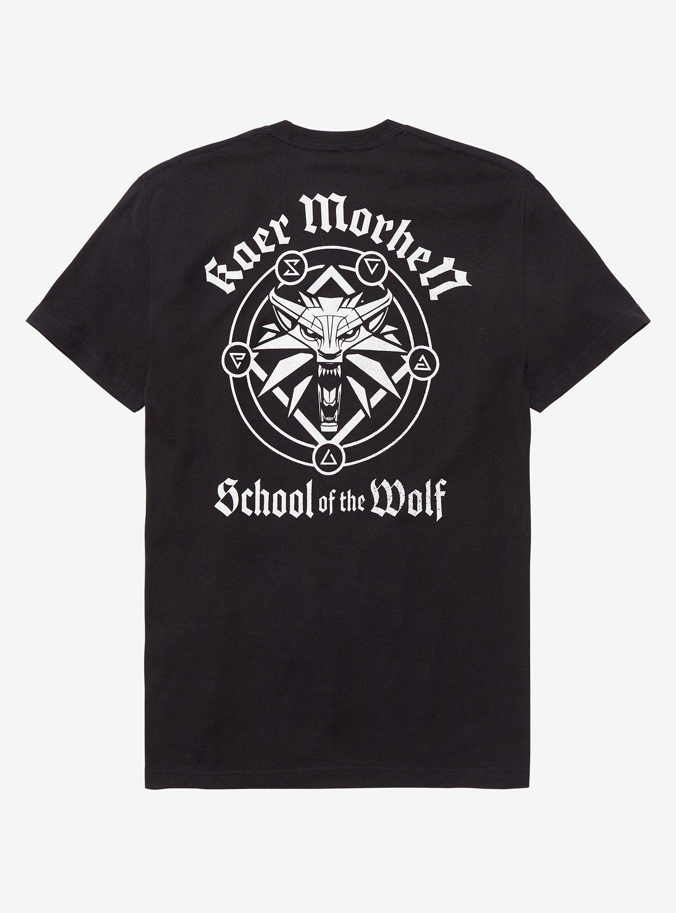 The Witcher Kaer Morhen School of the Wolf T-Shirt - BoxLunch Exclusive, BLACK, hi-res