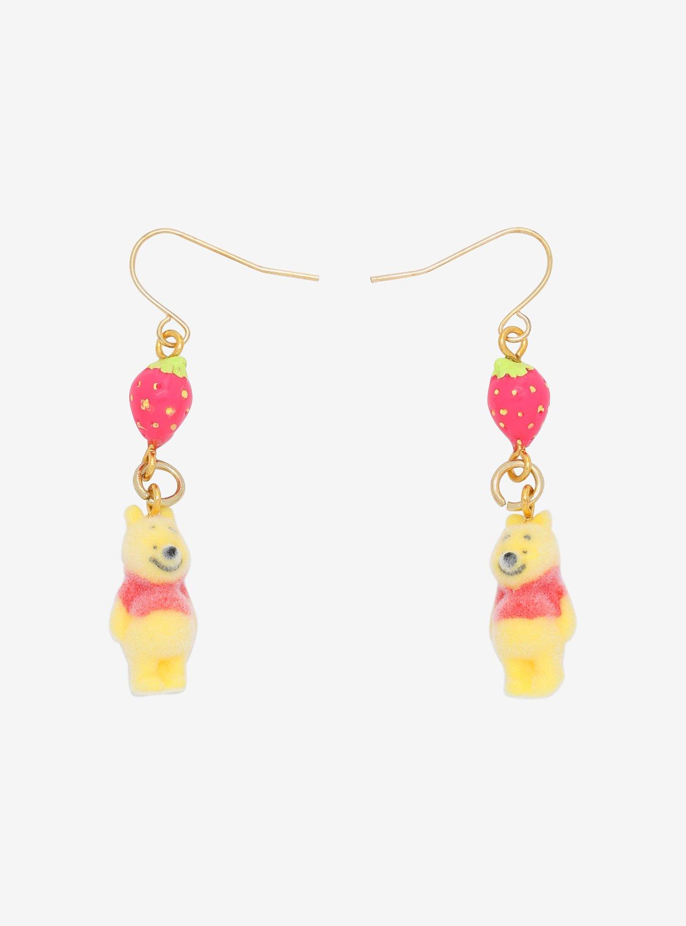 Disney Winnie The Pooh Strawberry Drop Earrings, , hi-res