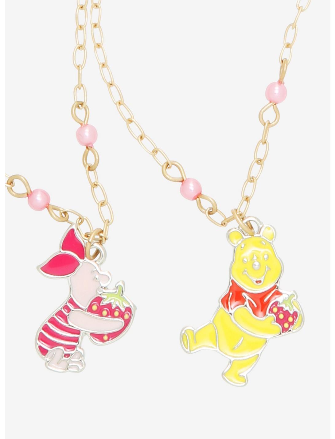 Disney Winnie The Pooh Piglet & Pooh Bear Strawberry Best Friend Necklace Set, , hi-res