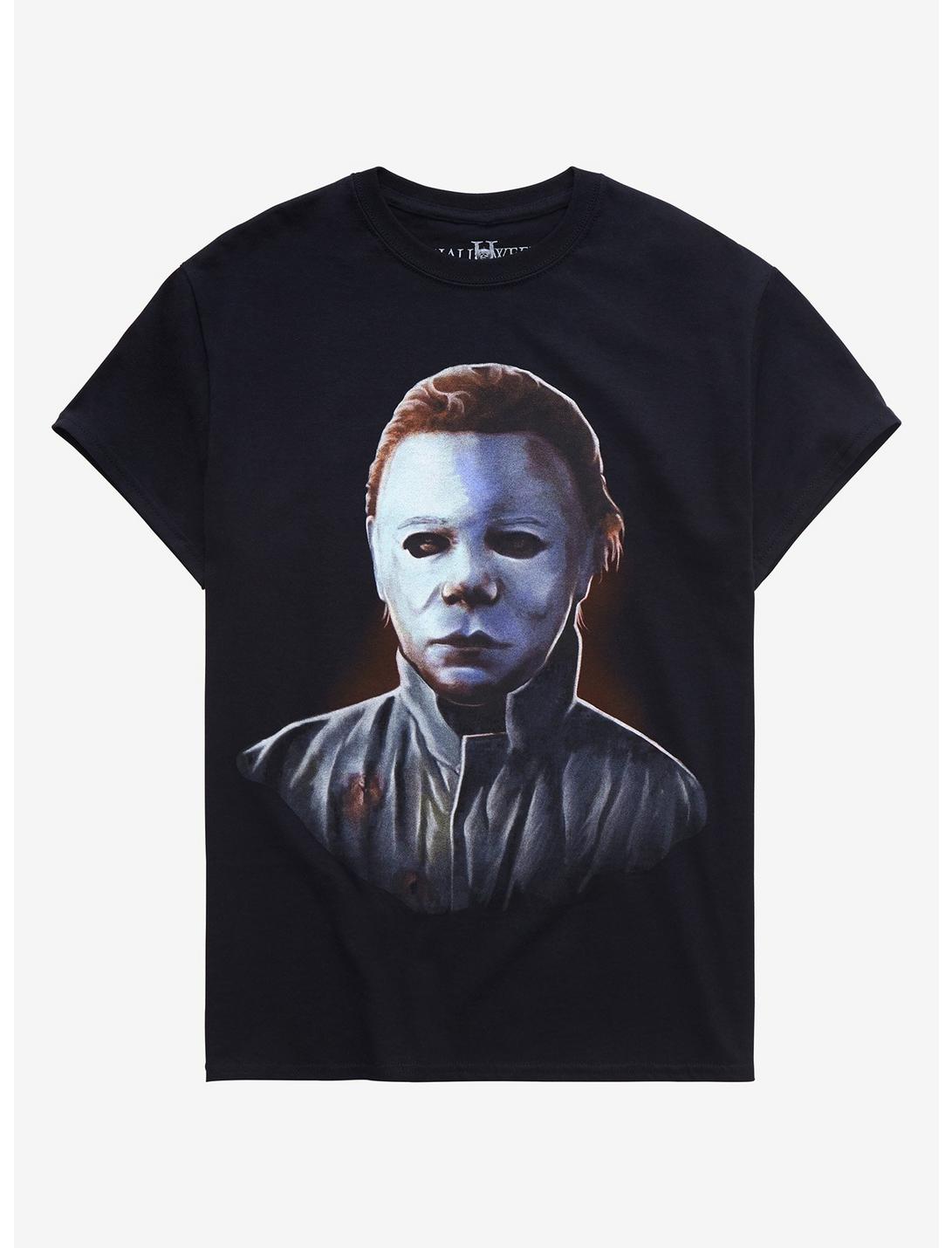 Halloween Michael Myers Portrait T-Shirt, BLACK, hi-res