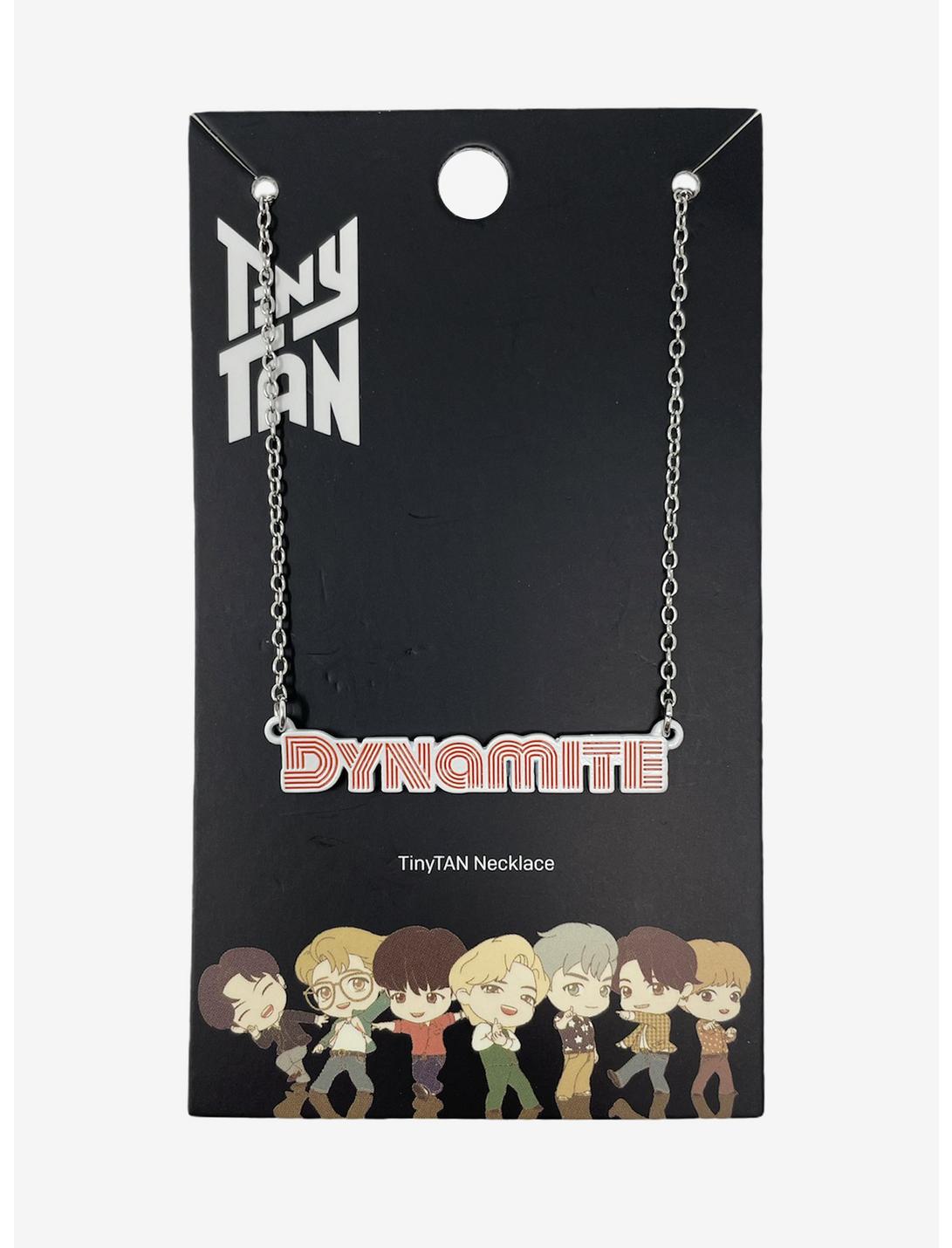 TinyTAN Dynamite Nameplate Necklace Inspired By BTS, , hi-res