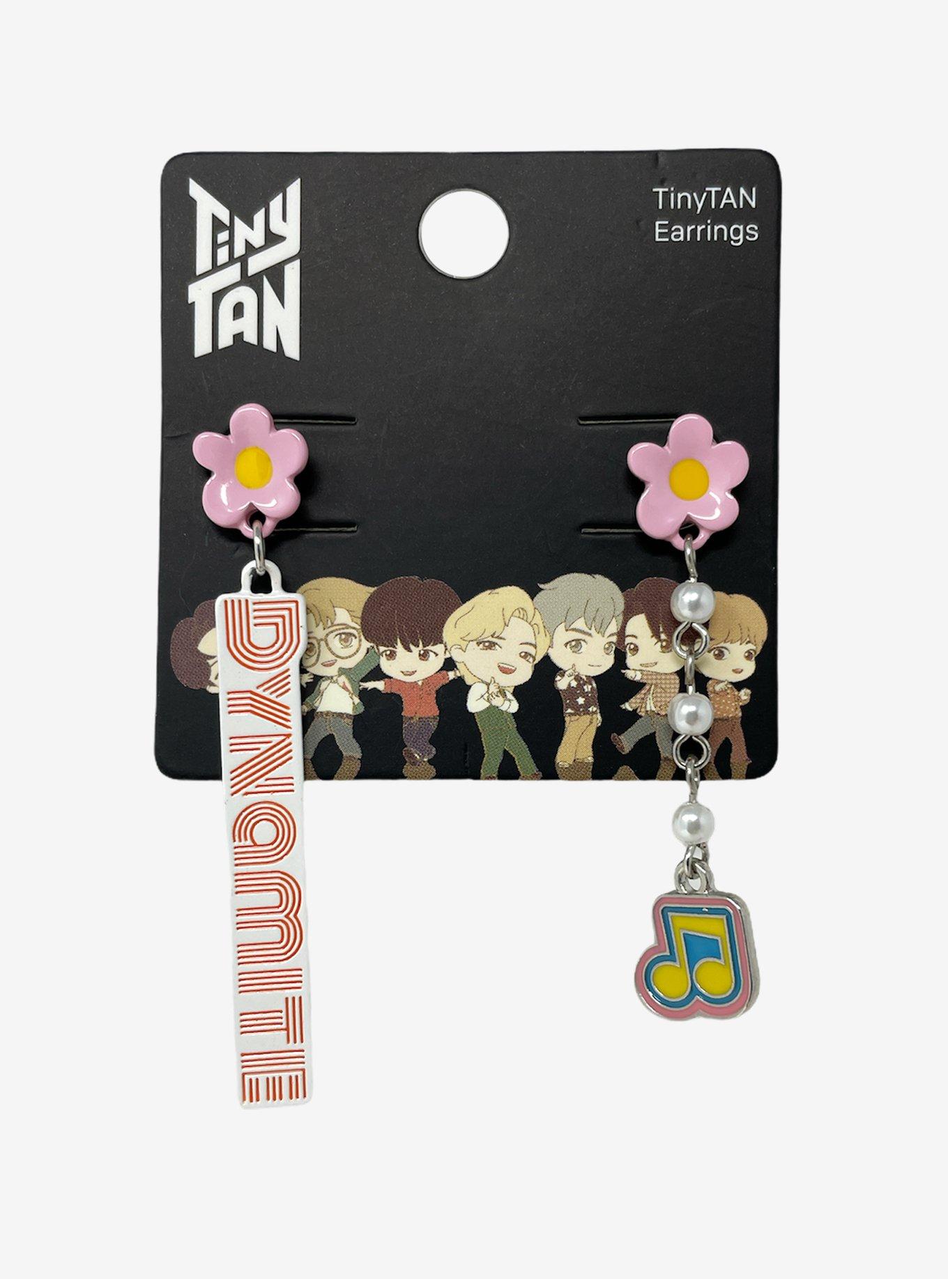 TinyTAN Dynamite Mismatch Earrings Inspired By BTS, , hi-res