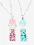 Little Twin Stars Glitter Jar Besties Necklace Set, , hi-res