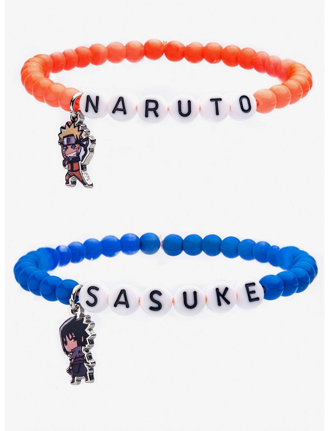 Naruto Shippuden Sasuke & Naruto Best Friend Bead Bracelet Set, , hi-res