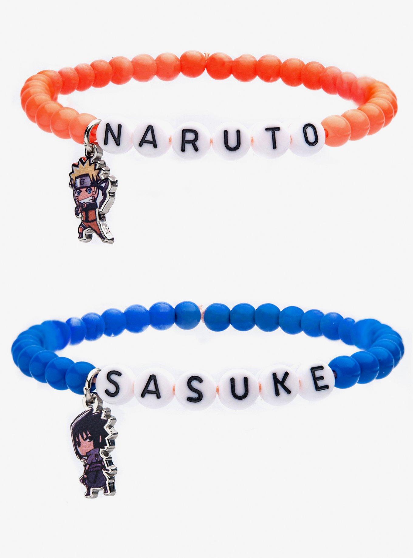 Naruto Shippuden Sasuke & Naruto Best Friend Bead Bracelet Set, , hi-res