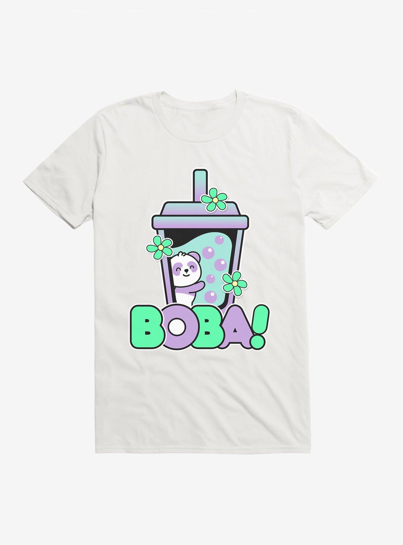 Cute Panda Boba T-Shirt, , hi-res