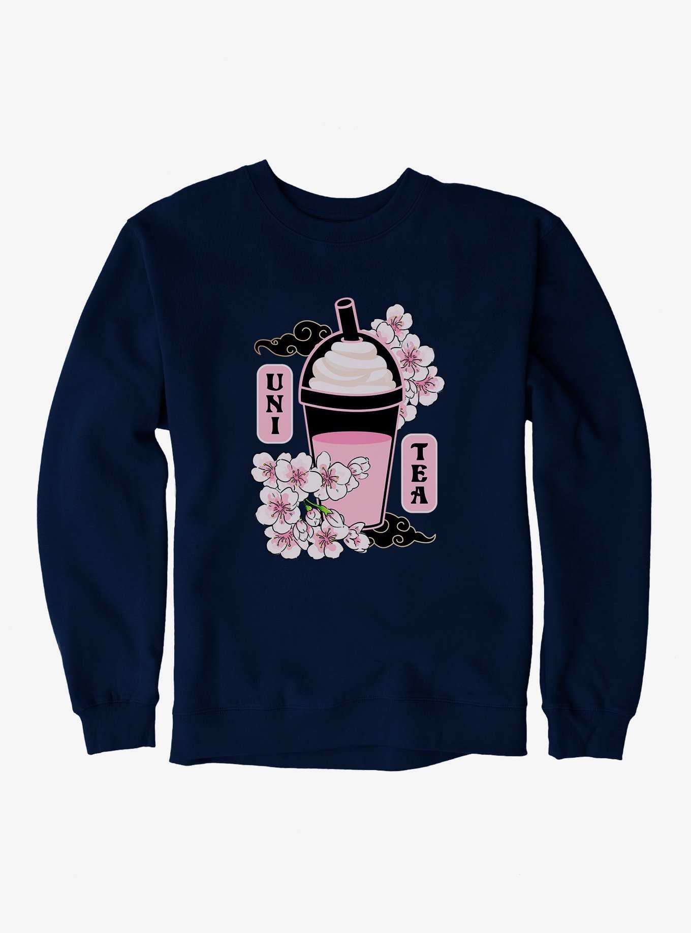 Uni Tea Cherry Blossom Boba Sweatshirt, , hi-res