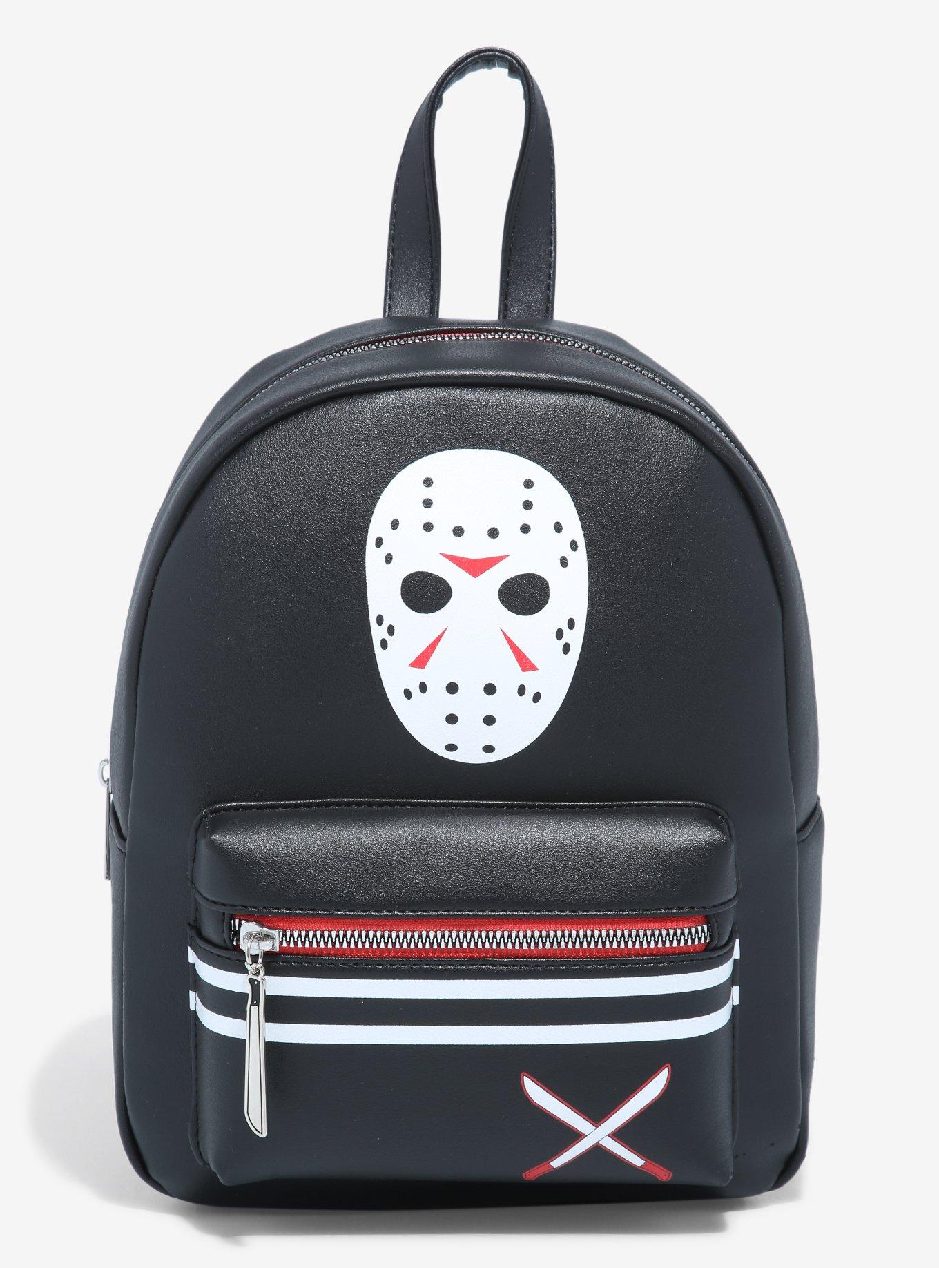 Friday The 13th Mask Stripe Mini Backpack | Hot Topic display picture 3