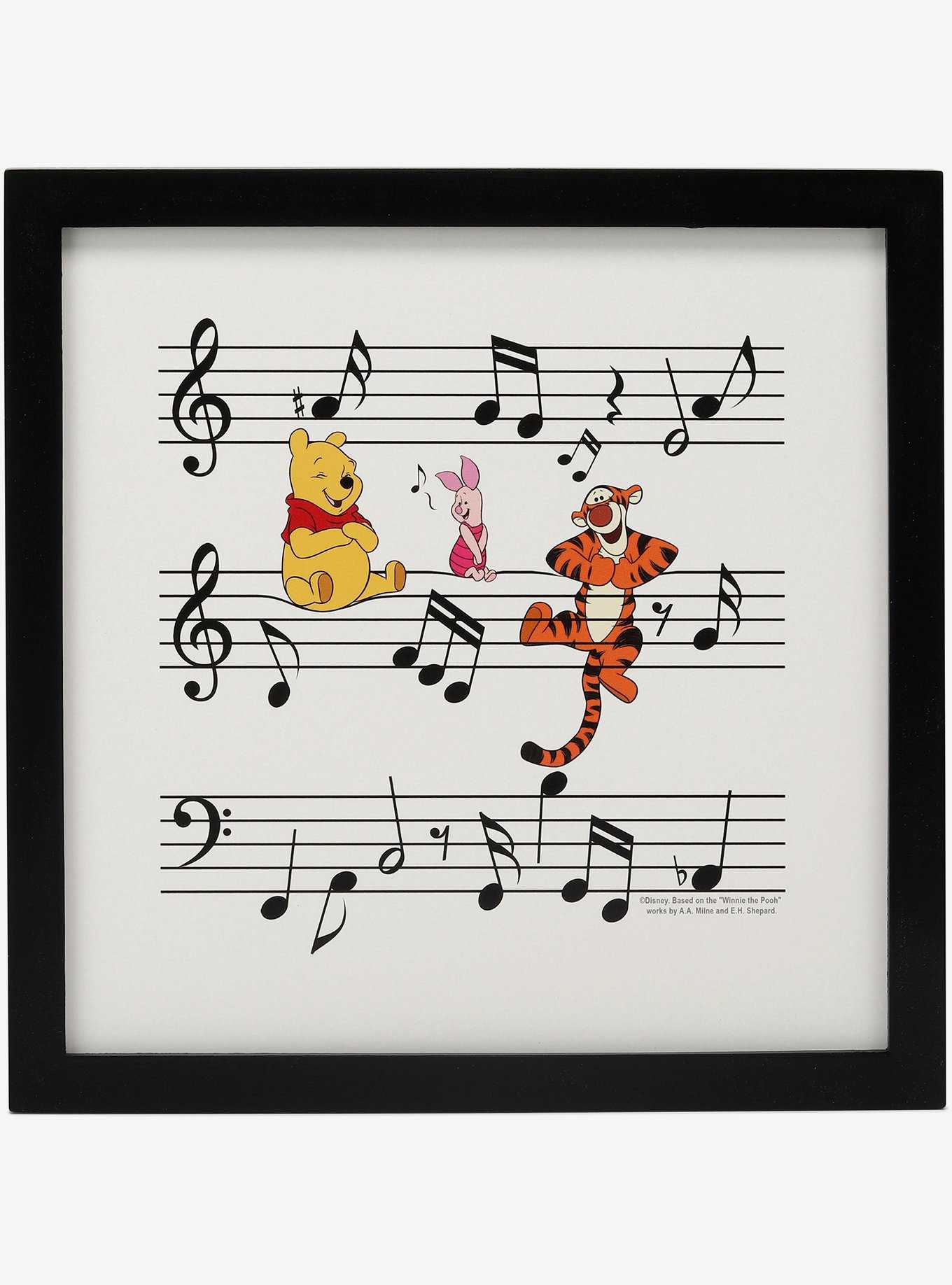 Disney Winnie The Pooh Pooh And Friends Music Notes Framed Wall Decor, , hi-res