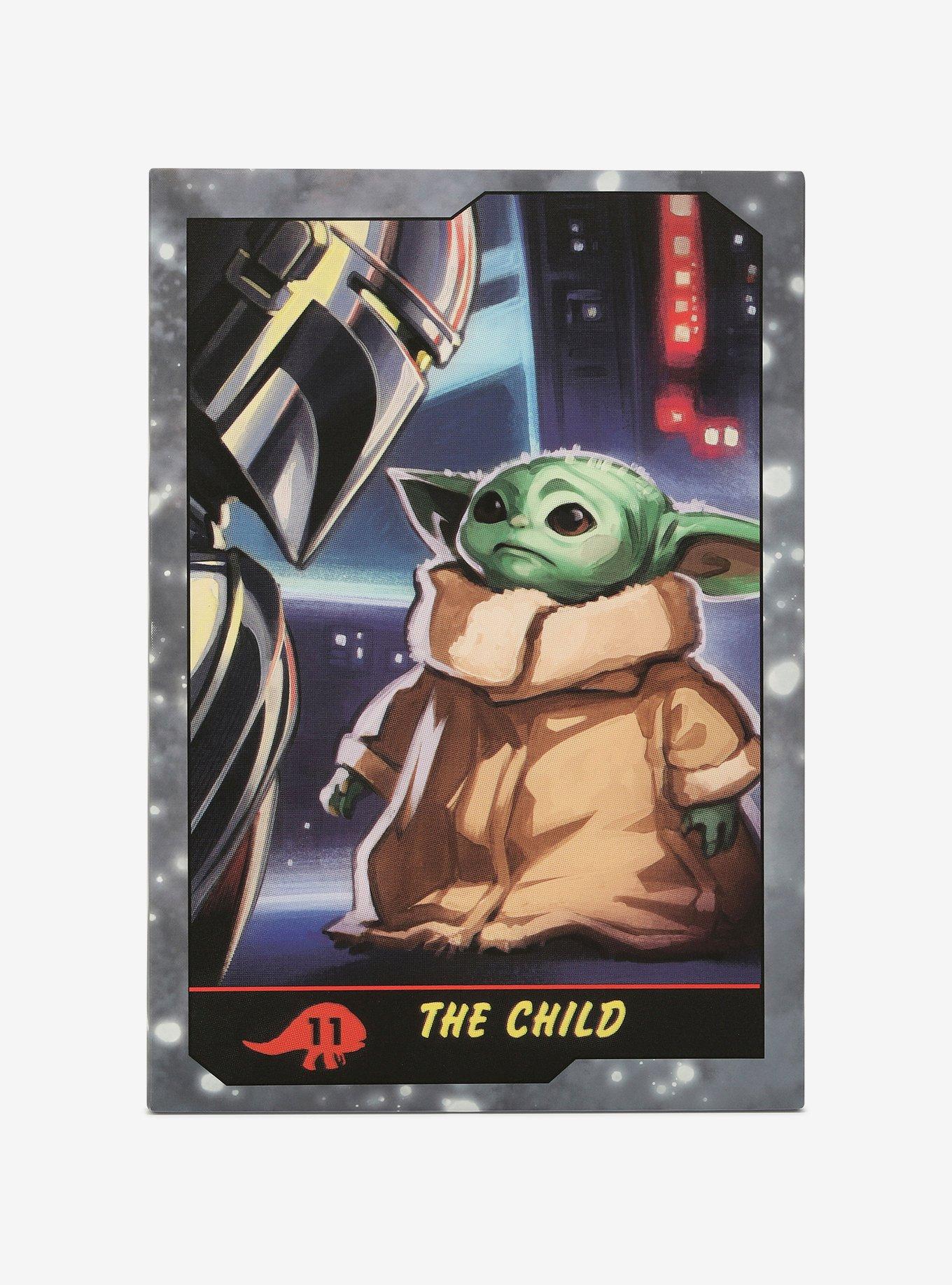 Star Wars The Mandalorian Baby Yoda Playing Card Canvas Wall Decor, , hi-res