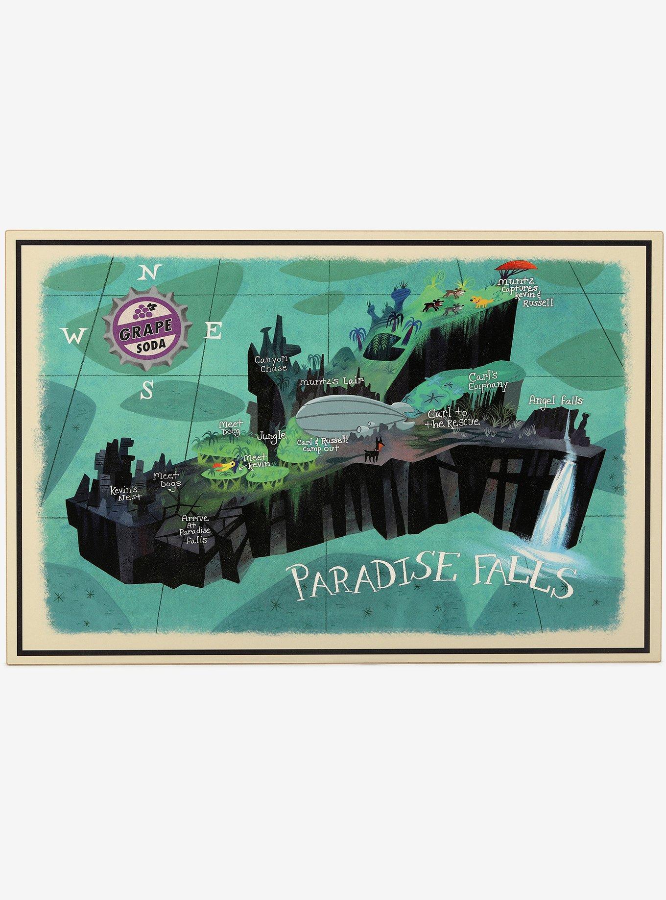 Disney Pixar Up Map Wood Wall Decor, , hi-res