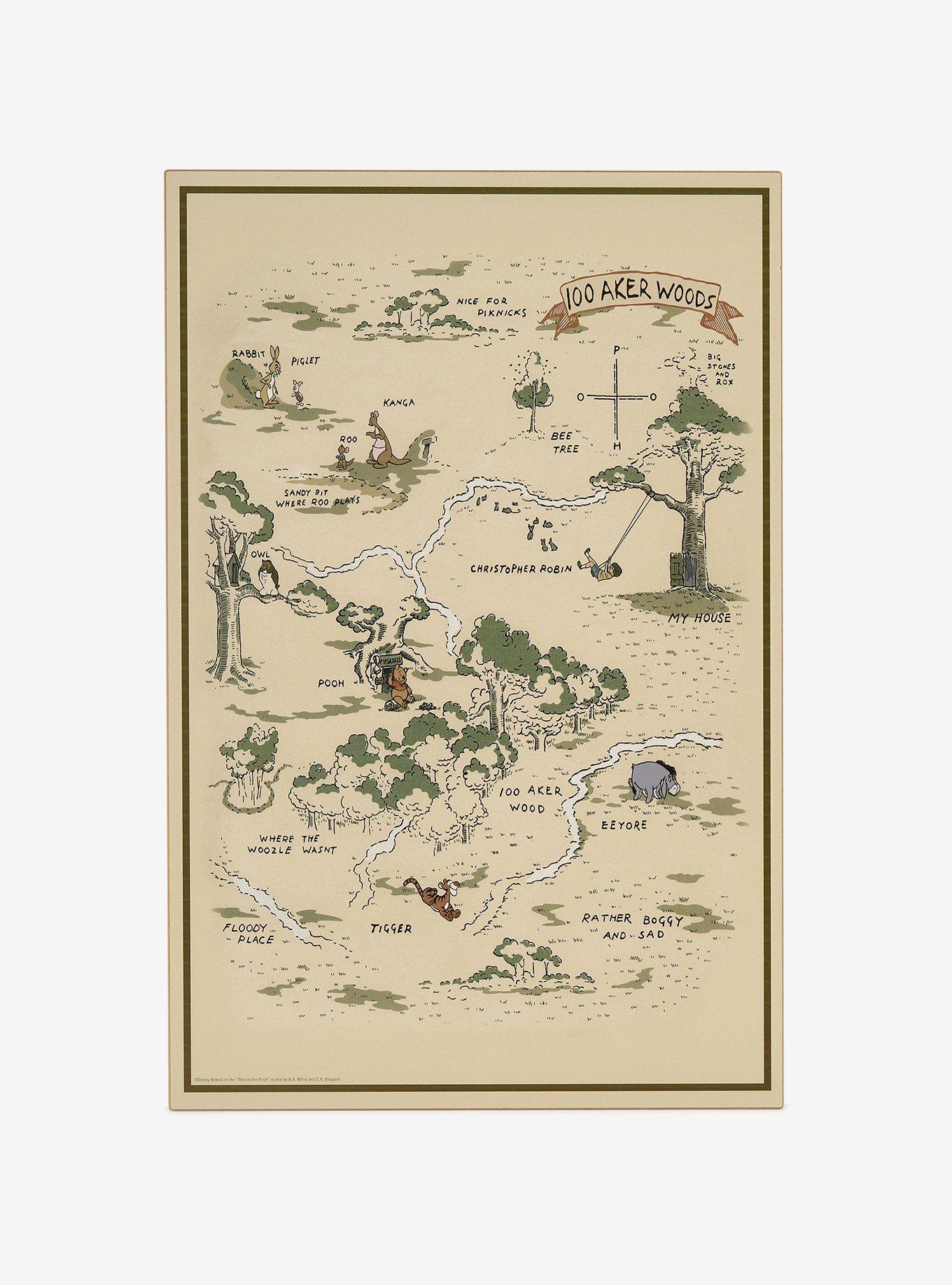 Disney Winnie The Pooh Map Wood Wall Decor, , hi-res