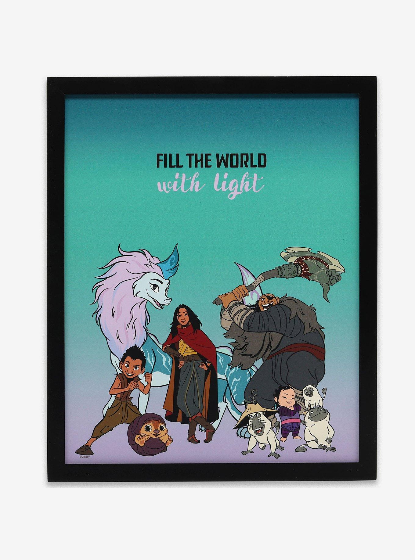 Disney Raya Fill The World Framed Wall Decor, , hi-res