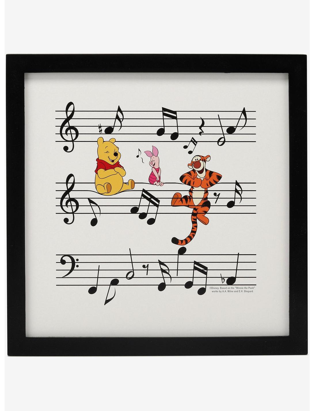 Disney Winnie The Pooh Pooh And Friends Music Notes Framed Wall Decor, , hi-res