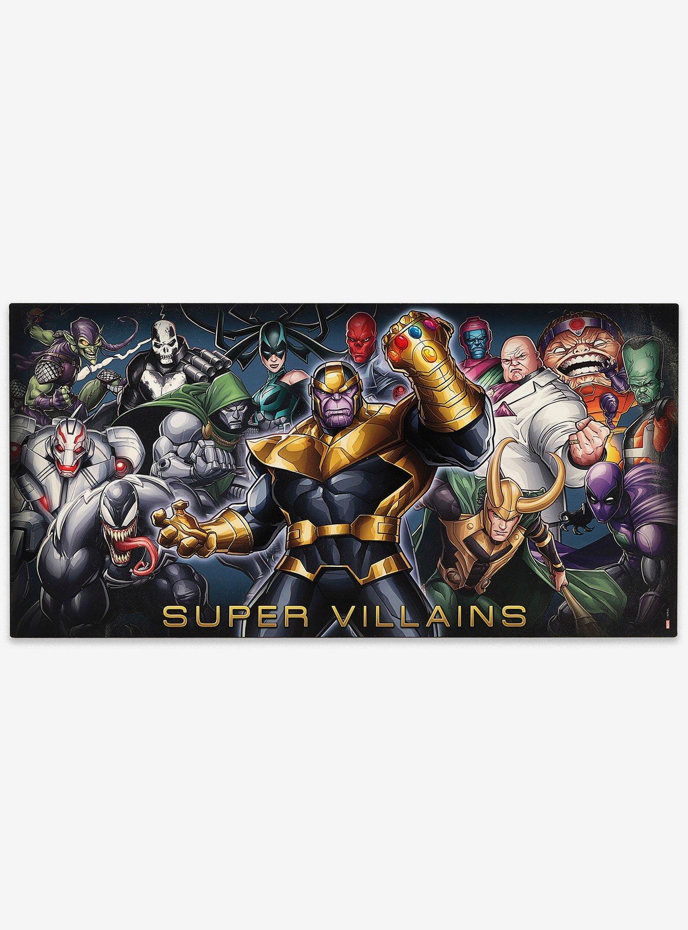 Marvel Villain Collage Wood Wall Decor, , hi-res