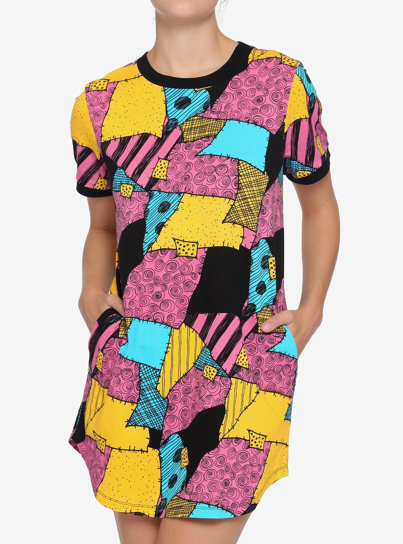 The Nightmare Before Christmas Sally T-Shirt Dress, MULTI, hi-res