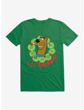 Scooby-Doo Holiday Peace Wreath T-Shirt, KELLY GREEN, hi-res