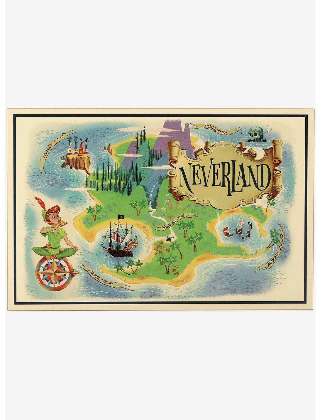 Disney Peter Pan Never Land Map Wood Wall Decor, , hi-res