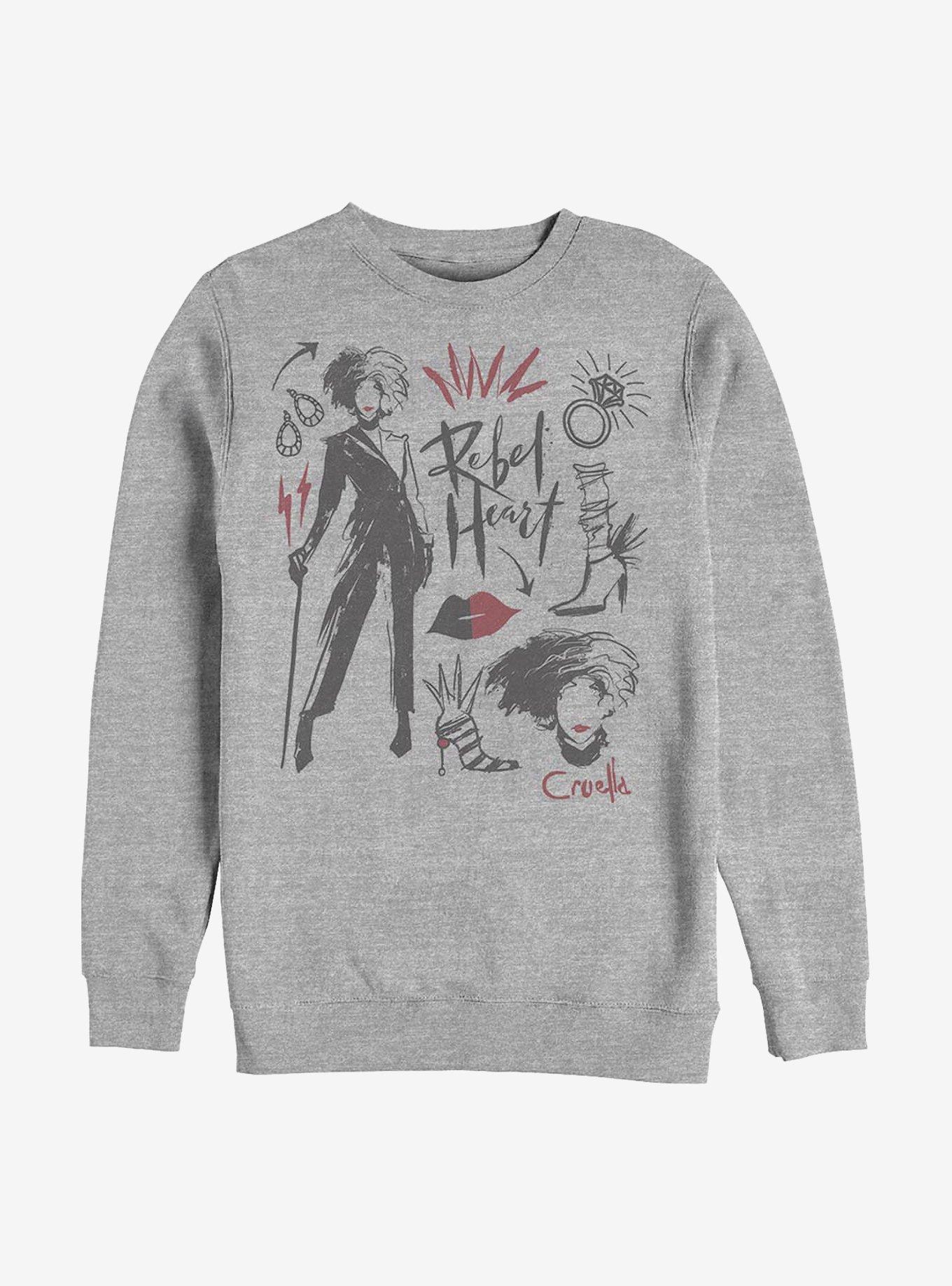 Disney Cruella Fashion Sketch Sweatshirt, , hi-res