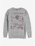 Disney Cruella Rebel Queen Sweatshirt, ATH HTR, hi-res