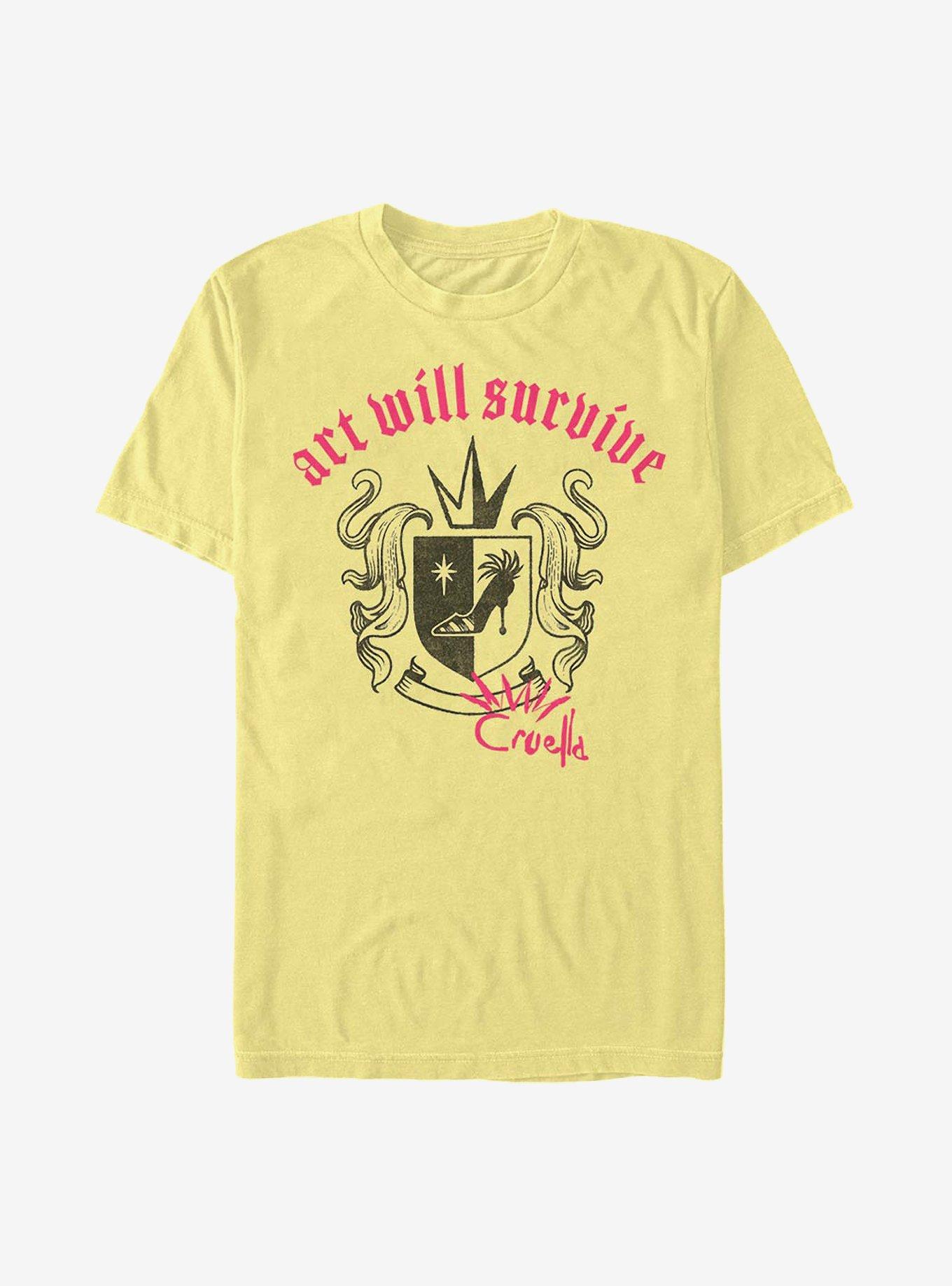 Disney Cruella Art Will Survive T-Shirt, BANANA, hi-res