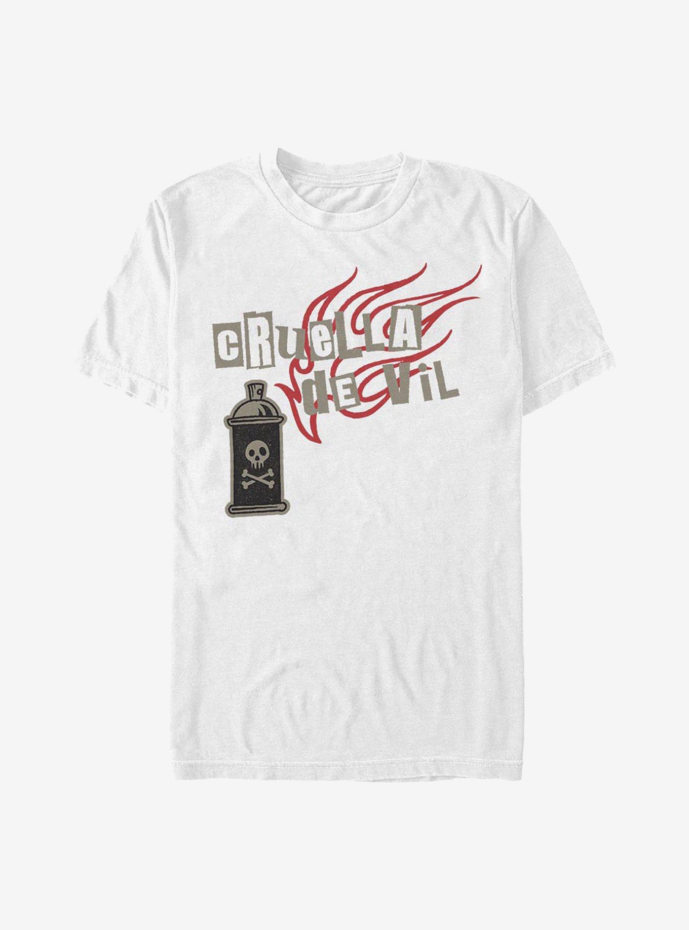Disney Cruella De Vil Spray Fire T-Shirt, WHITE, hi-res view 1