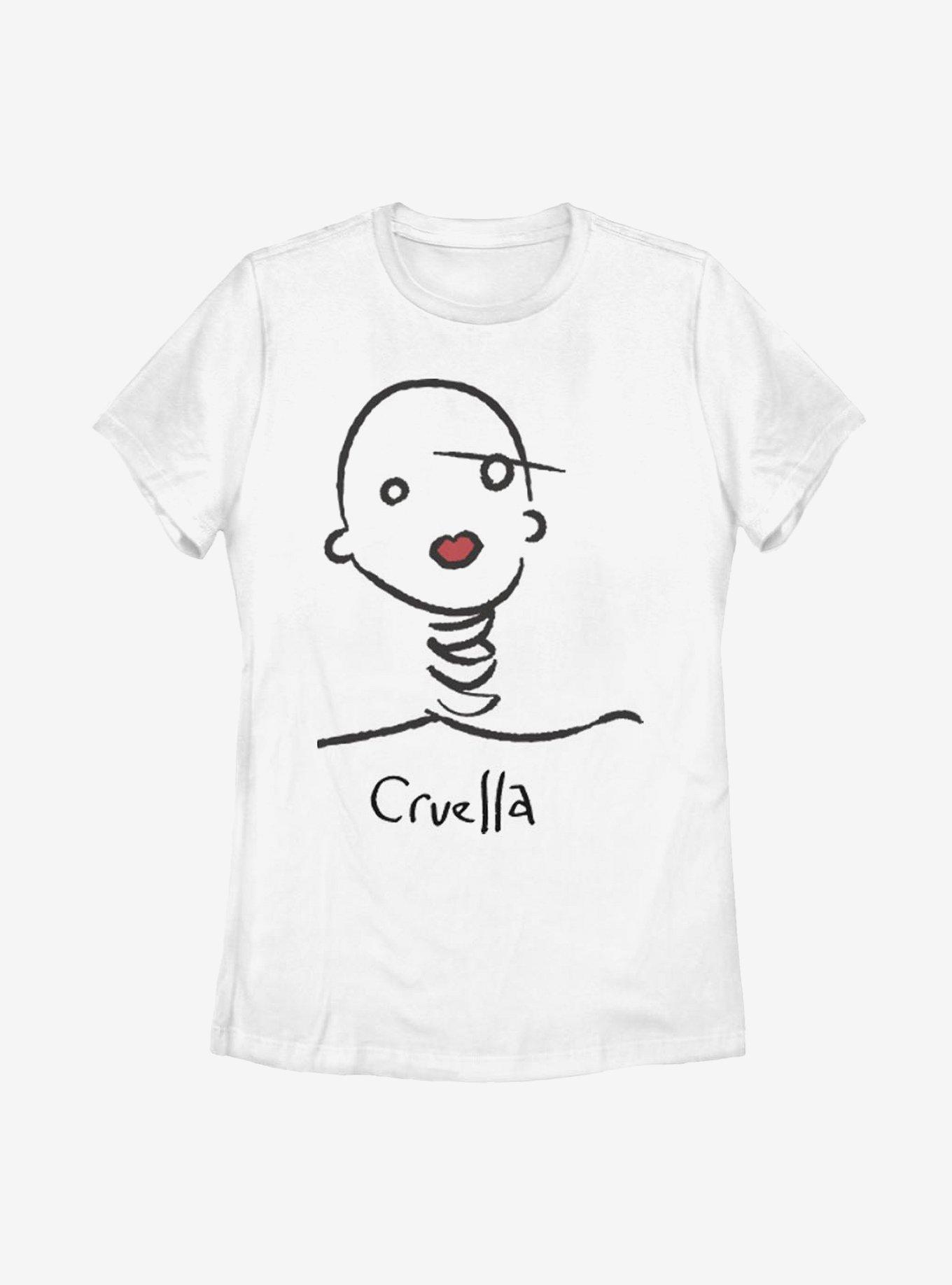 Disney Cruella Doodle Womens T-Shirt, WHITE, hi-res