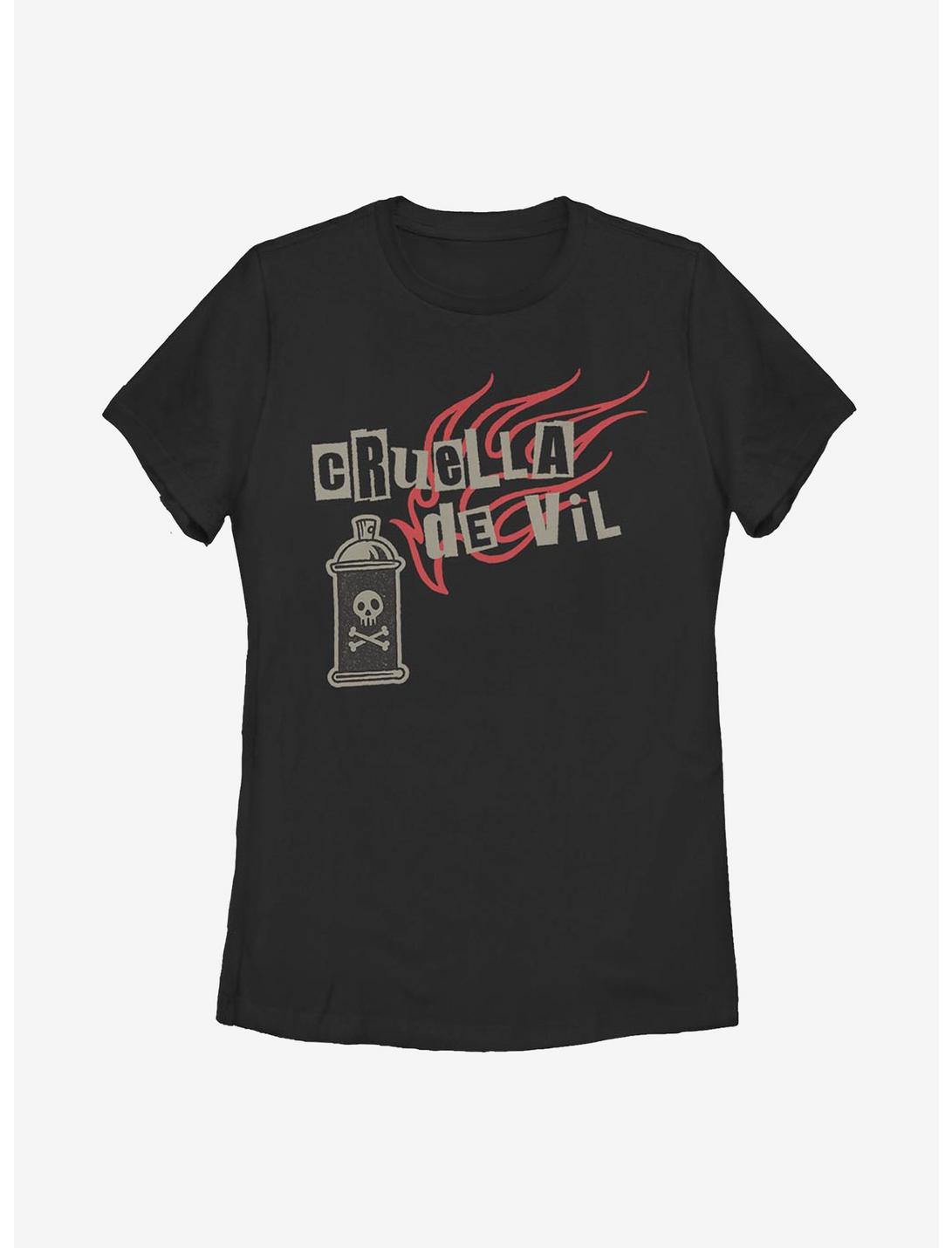 Disney Cruella De Vil Spray Fire Womens T-Shirt, BLACK, hi-res
