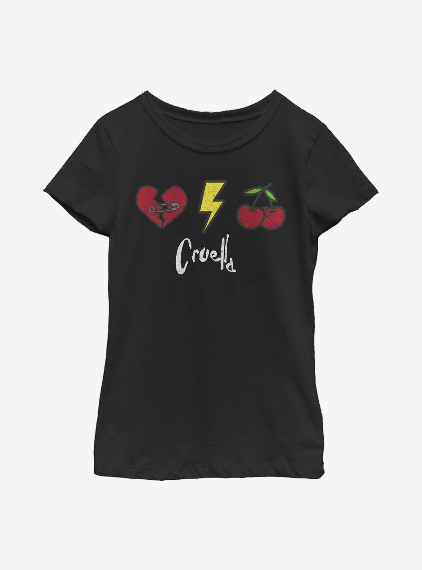 Disney Cruella Patches Youth Girls T-Shirt, , hi-res