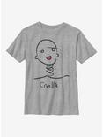 Disney Cruella Doodle Youth T-Shirt, ATH HTR, hi-res